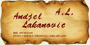 Anđel Lakanović vizit kartica